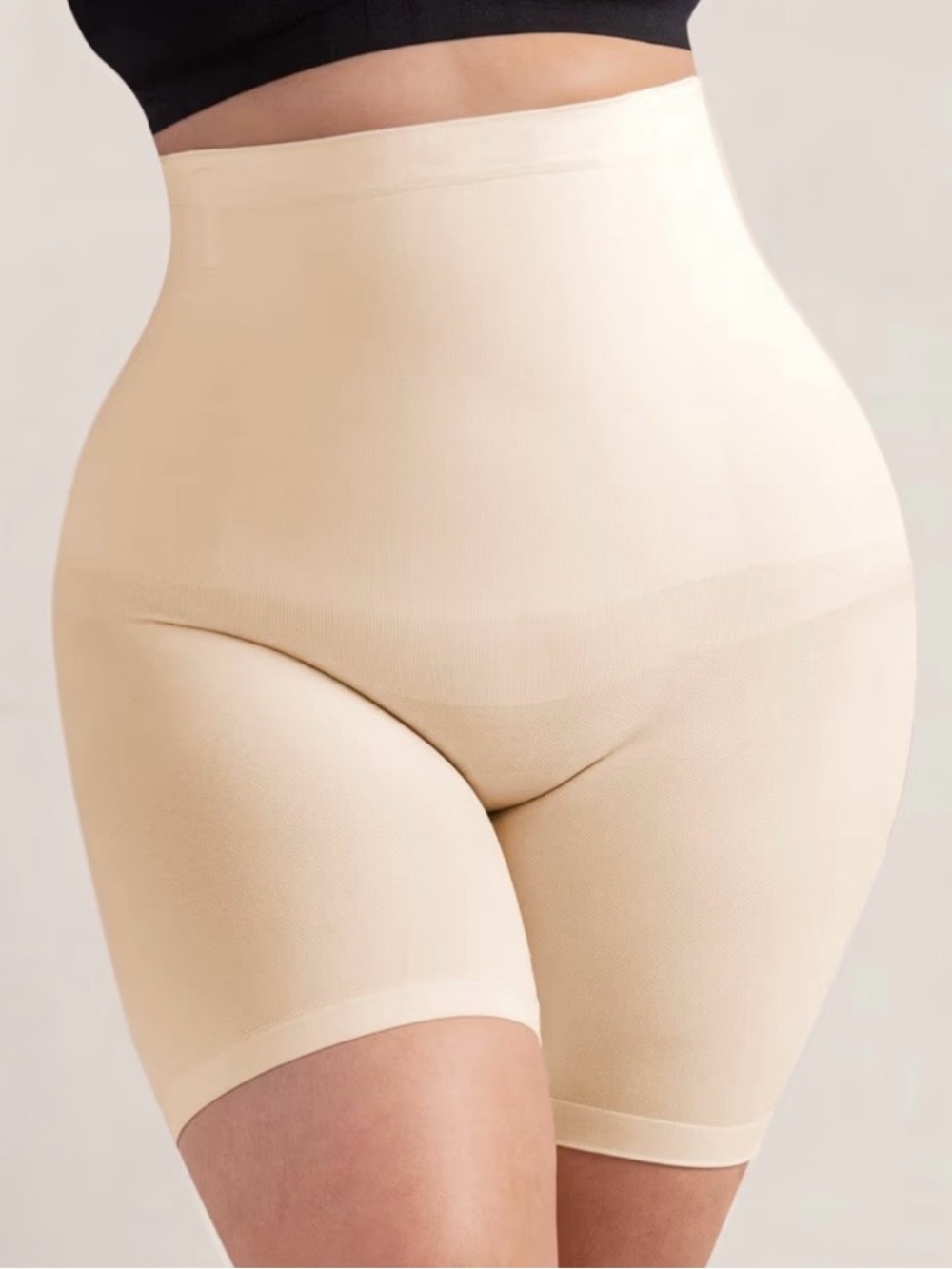 Shapermint Essentials High-Waist Seamless Shaping Shorts - Cream